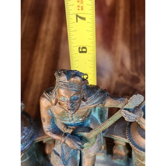 Antique/ Vintage Set of 3 Bronze Candle Holders - Picture 10 of 16